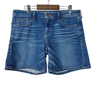Pilcro Women's‎ Shorts Denim Medium Wash Cotton Mid Rise Summer Bermuda Size 28
